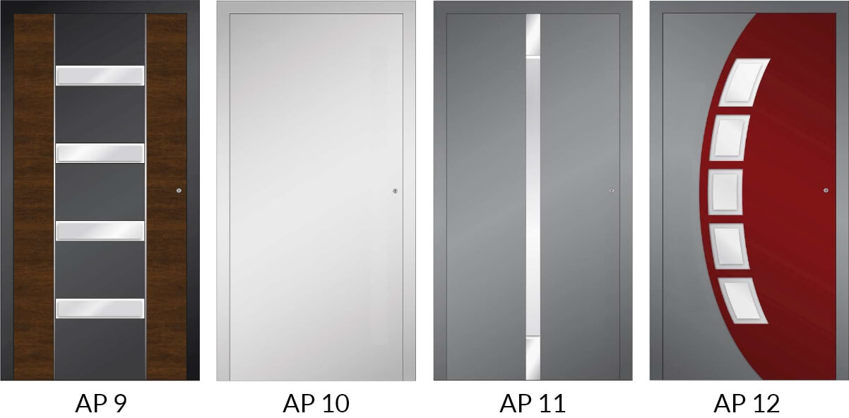 Auswahl 5 an Hauseingangstüren aus Aluminium
